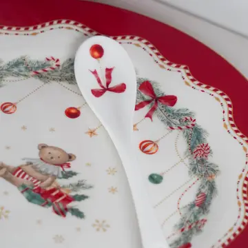 Cuillère Porcelaine Joyeuses Fêtes 13cm – Isabelle Rose