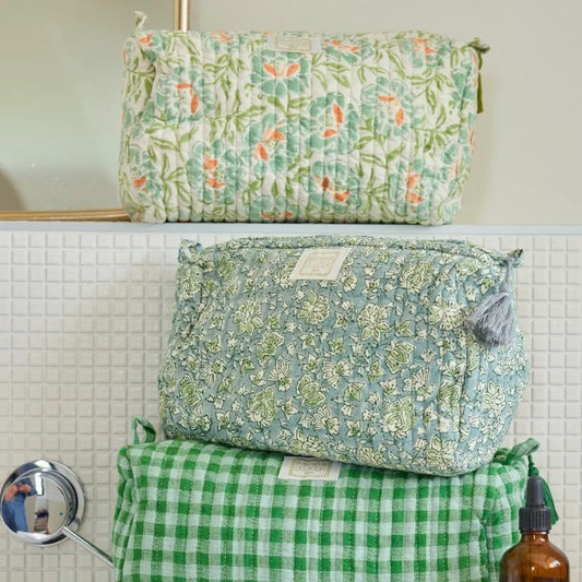 Trousse de toilette bohème fleurie