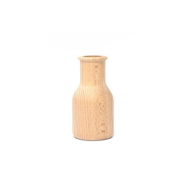 Soliflore fiole en bois de hêtre naturel pour fleurs fraîches ou séchées
