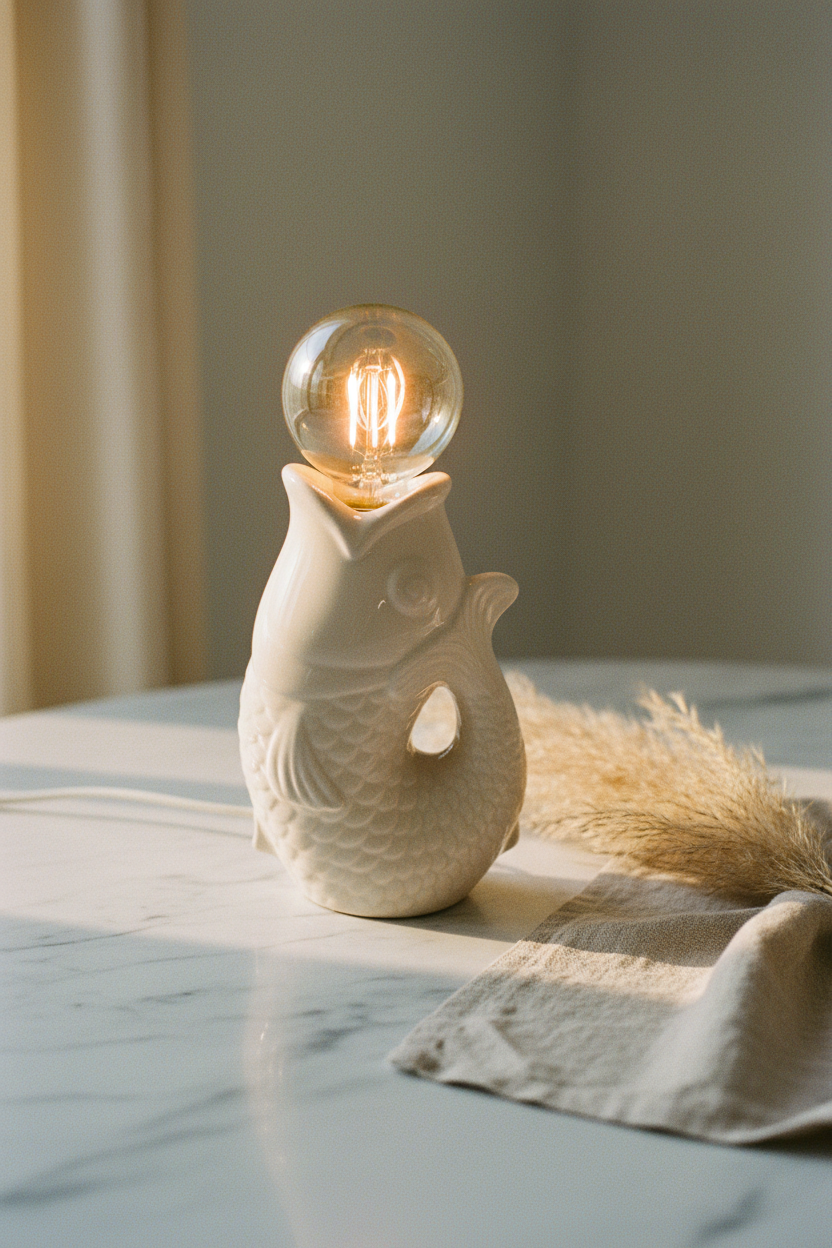 Lampe poisson close-up