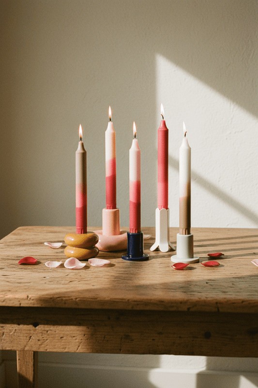 Lot de 5 bougies artisanales Spring Nude - Bougie | L'Artelier Déco