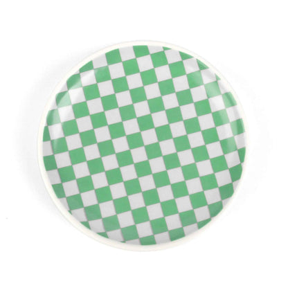 Petite assiette décorative damier - Vide-poche en céramique