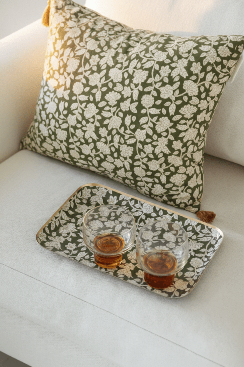 Plateau Apérol en métal émaillé - Plateau | L'Artelier Déco