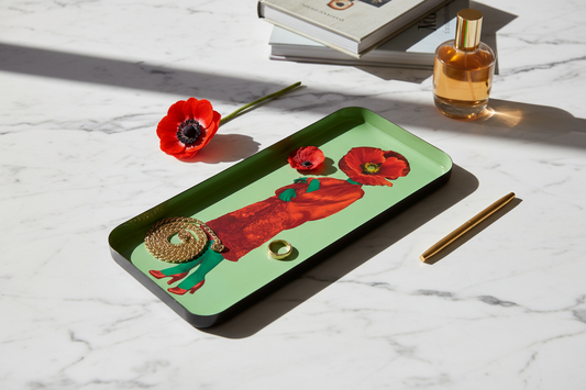 Plateau coquelicot – vide-poche chic marbre magazine
