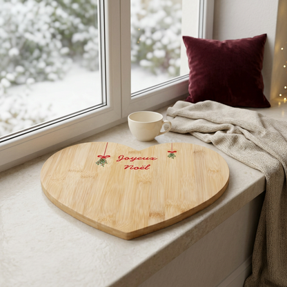 Plateau Joyeux Noël dans un coin fenêtre chaleureux