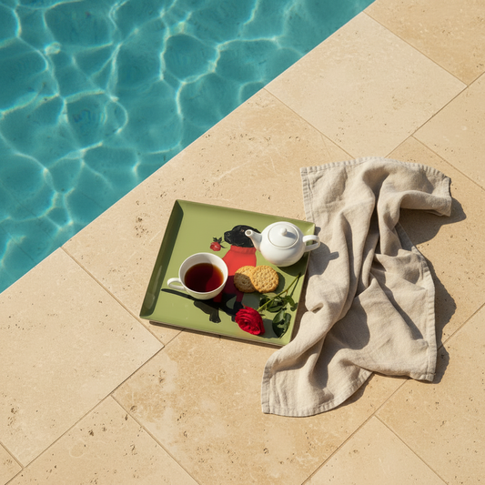 Plateau labrador - rebord piscine sans pieds ni jambes