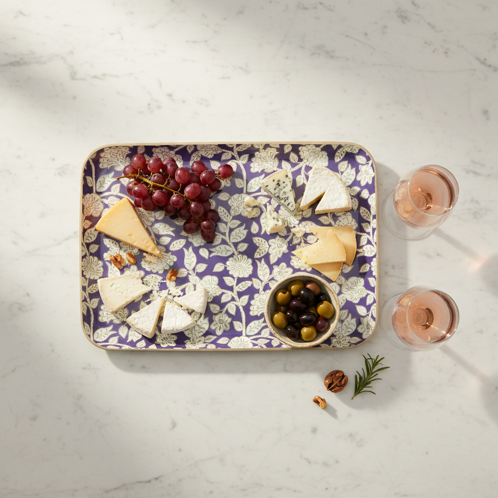 Plateau mauve - flat lay