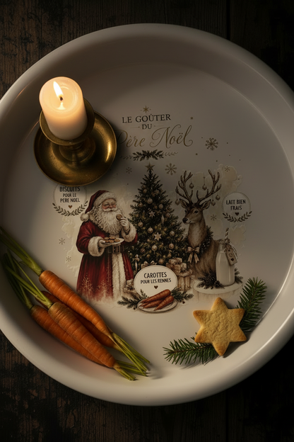 Plateau Père Noël - ardoise élégant
