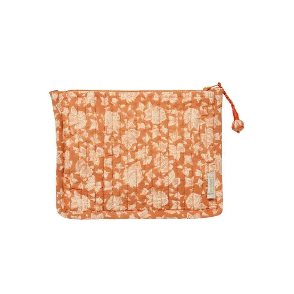 Pochette matelassée imprimé block print