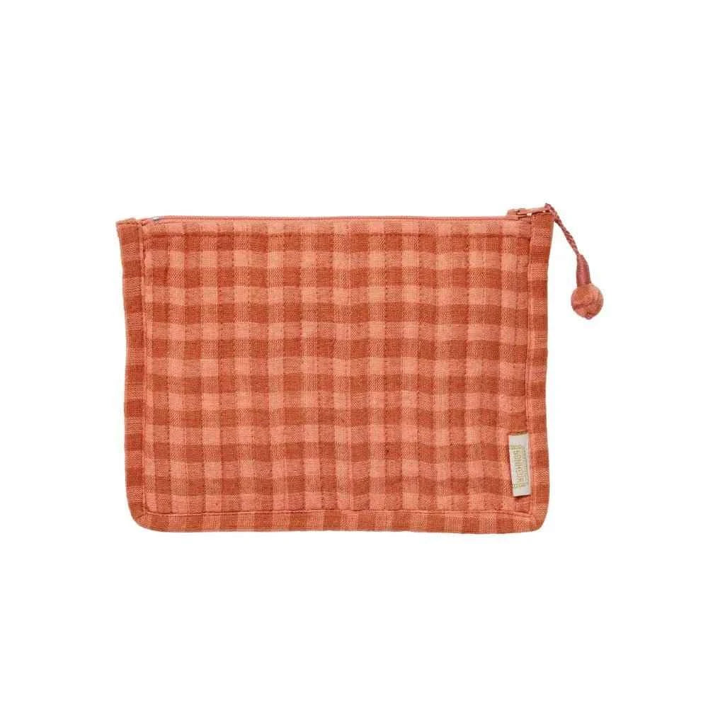 Pochette matelassée imprimé block print