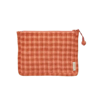 Pochette matelassée imprimé block print