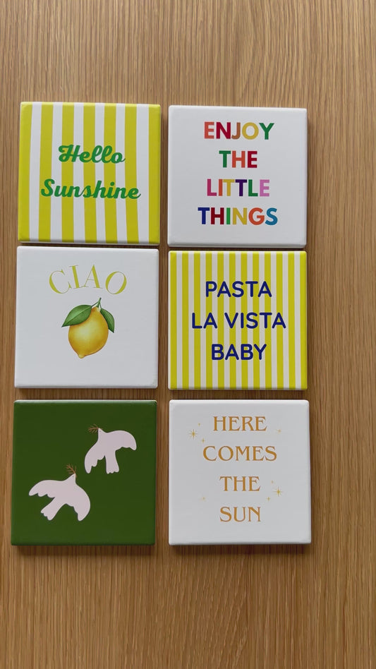 Dessous de Verre Personnalisé Céramique 10x10 – Déco Murale – Idée Cadeau Originale