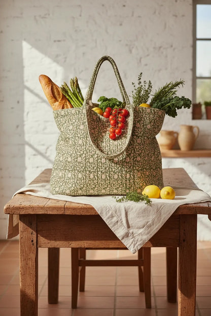 Grand sac shopping matelassé