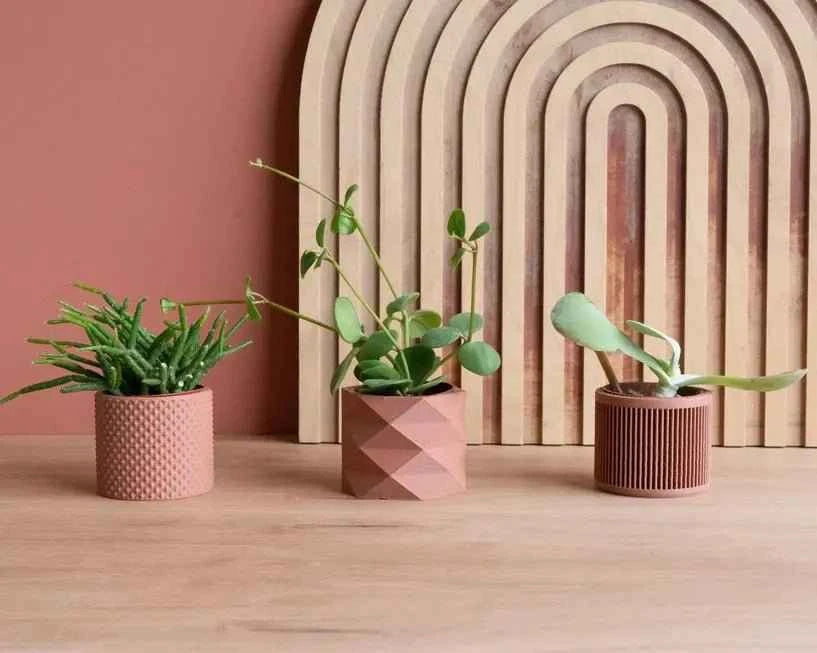 Set de 3 mini cache-pots