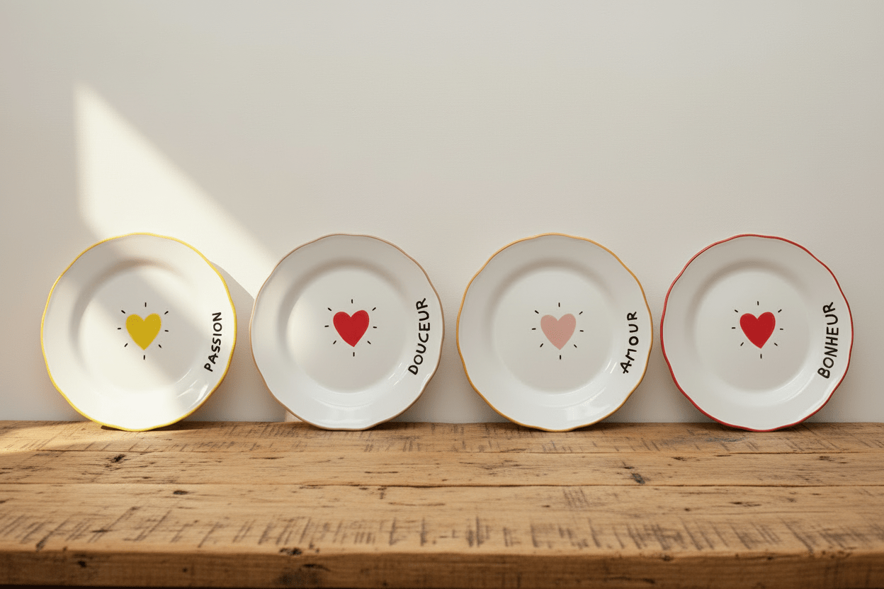 Set de 4 assiettes à dessert - art de la table | L'Artelier Déco
