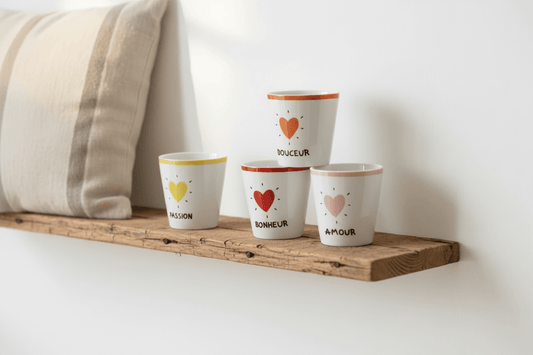 Set de 4 tasses à café - Tasse | L'Artelier Déco