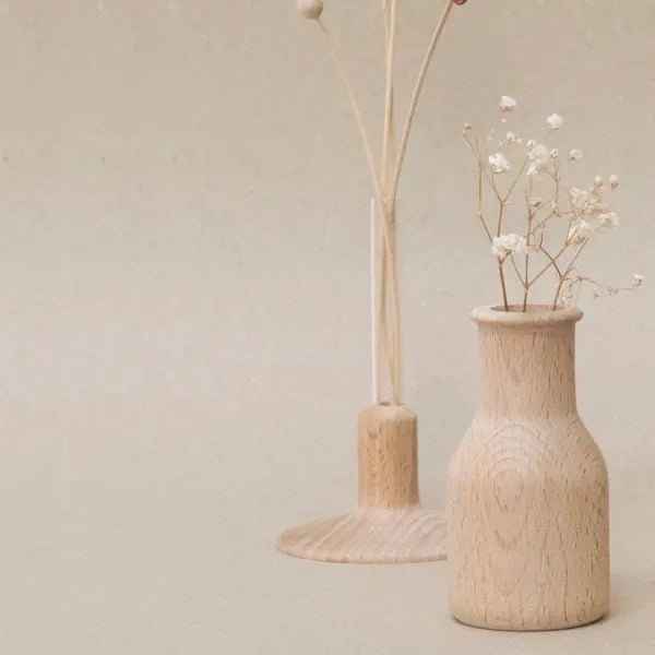 Soliflore artisanal en bois de hêtre