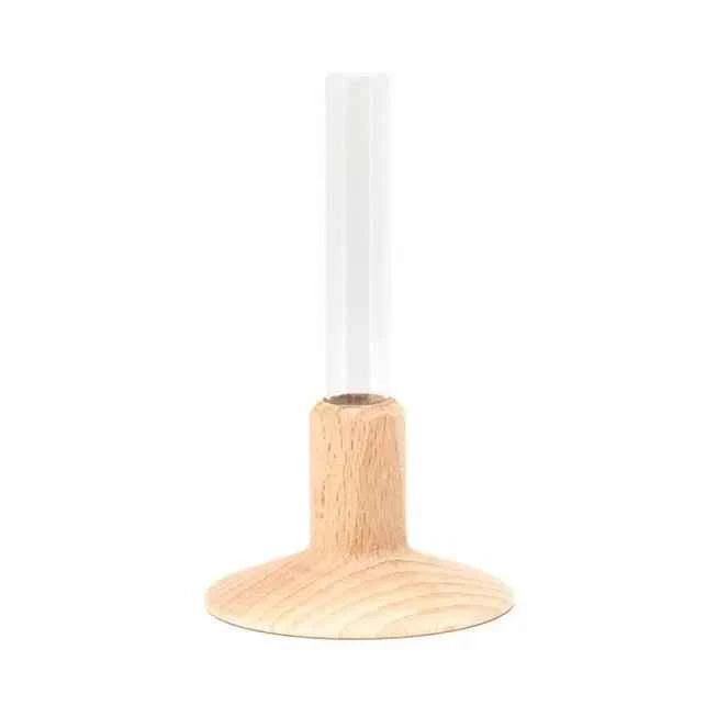 Soliflore en bois avec tube à essai