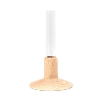 Soliflore en bois avec tube à essai
