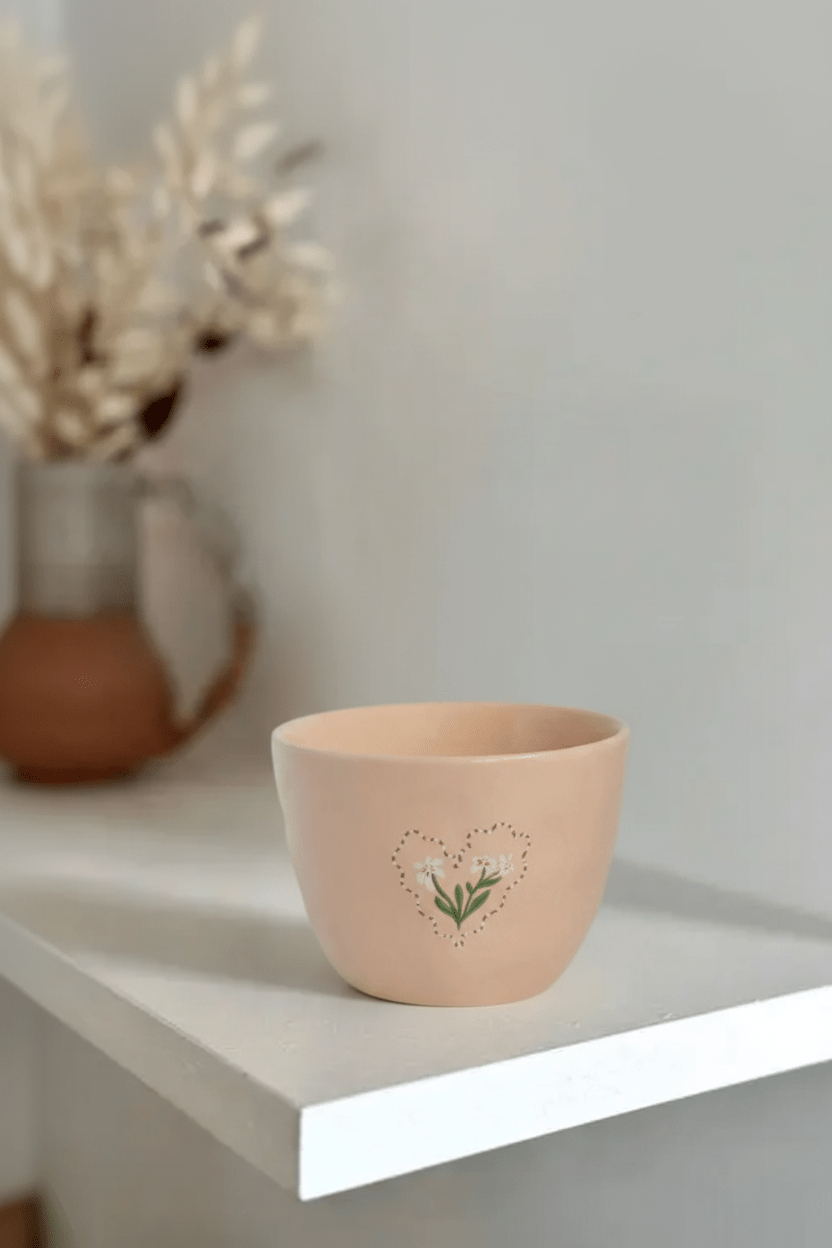 Tasse Flower Heart en céramique - Tasse | L'Artelier Déco