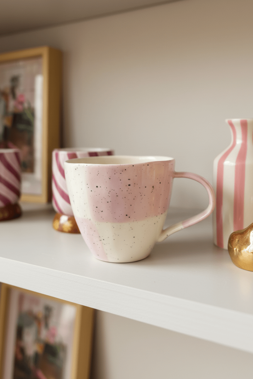 Tasse Pink White en céramique - Mug | L'Artelier Déco
