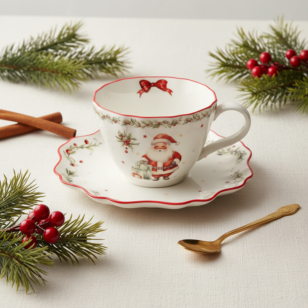 Tasse Vintage Noël – Shot produit