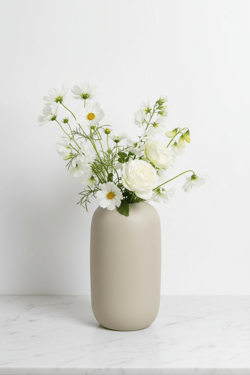 Vase crème – Fait main - Vase | L'Artelier Déco