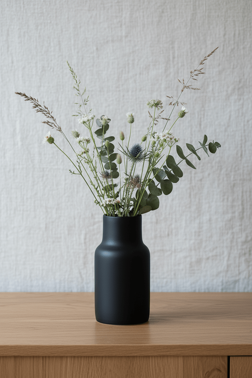 Vase noir - Fait main - Vase | L'Artelier Déco