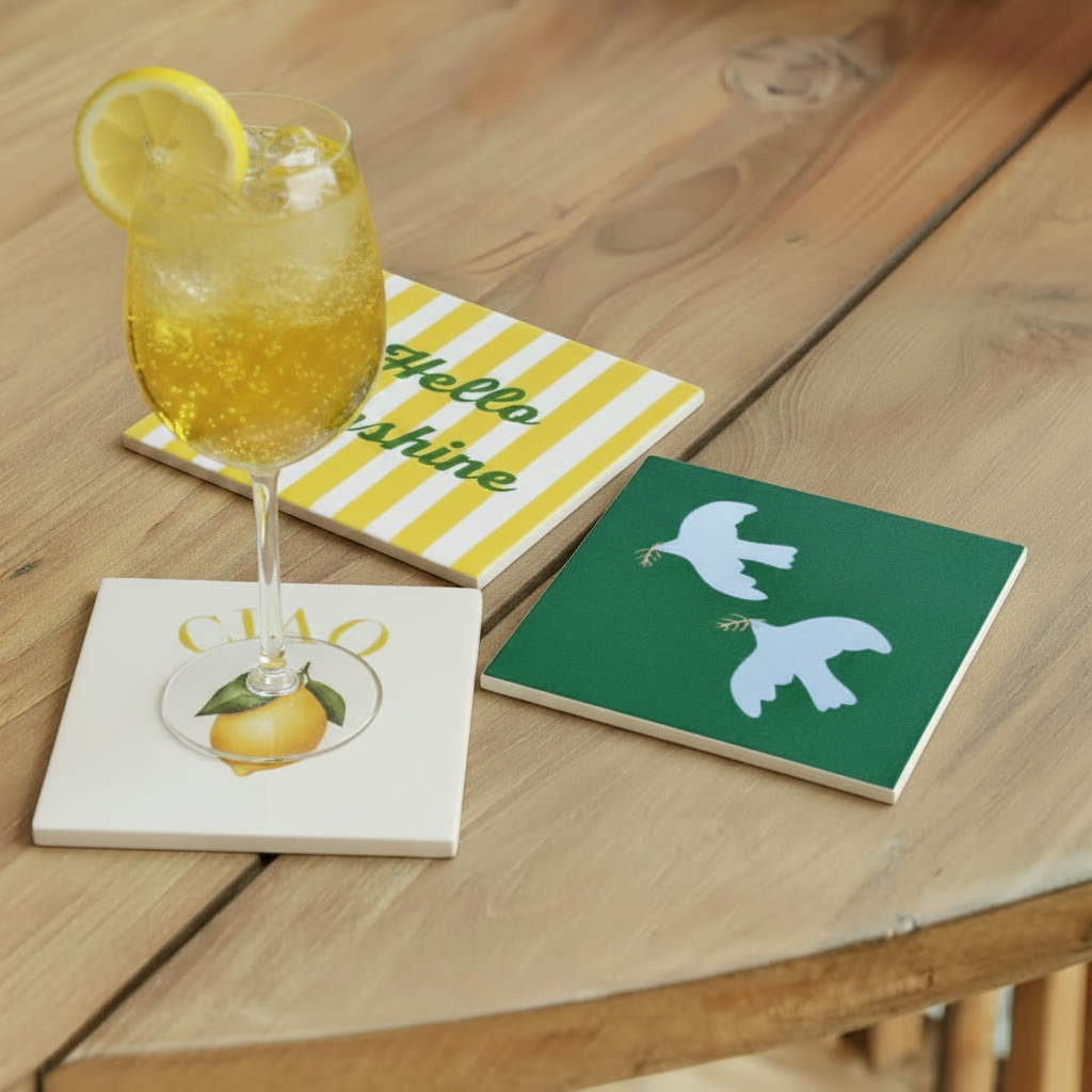Verre spritz citron sur carreau CIAO